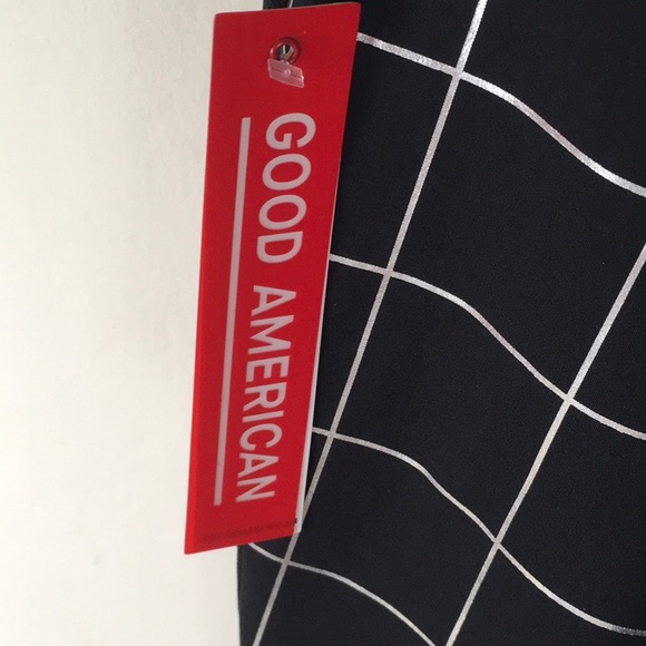 NWT Good American Silver Windowpane Leggings - Picture 4 of 6